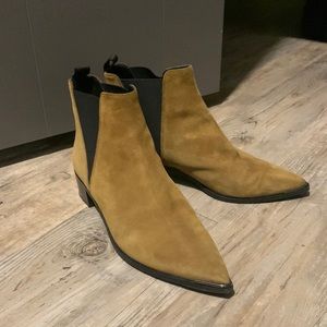 Acne Suede Pointed Toe Chelsea Boots